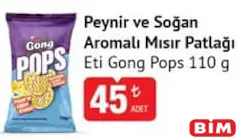 ETİ GONG POPS PEYNİR VE SOĞAN AROMALI MISIR PATLAĞI 110 G ETİ GONG POPS PEYNİR VE SOĞAN AROMALI MISIR PATLAĞI 110 G